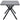 BRUNO DINING TABLE RECTANGLE MDF BLACK 160x90CM