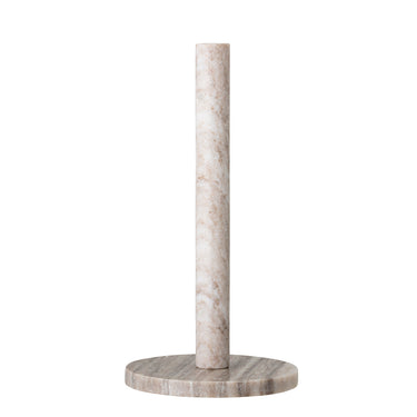 Bloomingville - Emy Køkkenrulleholder, Natur, Marmor - Ø15 × H30 cm