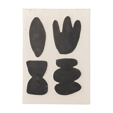Bloomingville - Lutton Vægdekoration, Hvid, Stentøj - L20 × H28,5 × B1,5 cm