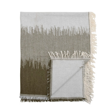 Bloomingville - Lucienne Plaid, Grøn, Akryl - L150 × B125 cm