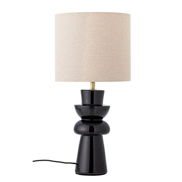 Bloomingville - Lio Bordlampe, Sort, Stentøj - Ø25 × H53 cm