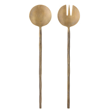 Bloomingville - Gaith Salatsæt, Messing, Messing - L28 × B5 cm, sæt med 2