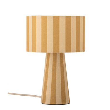 Bloomingville - Emmie Bordlampe, Gul, Hør - Ø20 × H30 cm