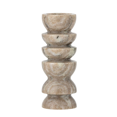 Bloomingville - Tasya Fyrfadsstage, Natur, Marmor - Ø6,5 × H17 cm