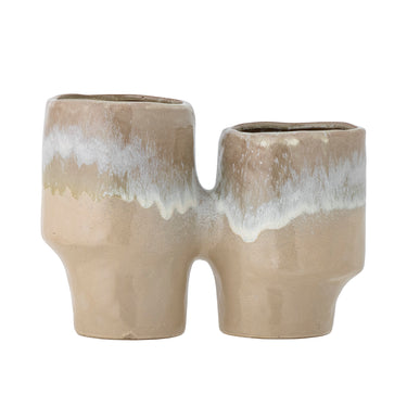 Bloomingville - Maiak Urtepotteskjuler, Brun, Stentøj - L23 × H16 × B11 cm