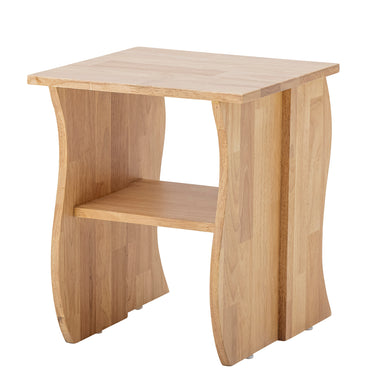 Bloomingville - Bark Taburet, Natur, Gummitræ - L38 × H45,5 × B38 cm