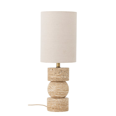Bloomingville - Marci Bordlampe, Natur, Travertin - Ø19 × H53 cm