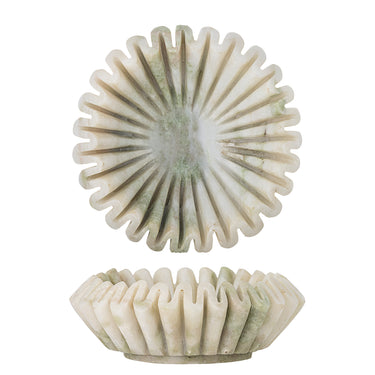 Bloomingville - Harmonia Skål, Grøn, Marmor - Ø17,5 × H6 cm