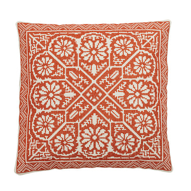 Bloomingville - Madita Pude, Rød, Bomuld - L40 × B40 cm