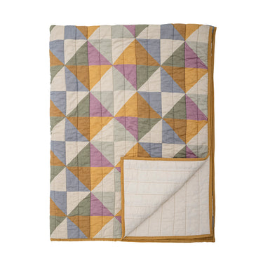 Bloomingville - Crewe Quilt, Multifarvet, Bomuld OEKO-TEX® - L150 × B125 cm