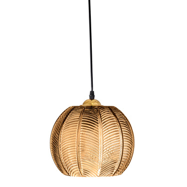 Bloomingville - Adar Pendel, Brun, Glas - Ø22 × H20 cm