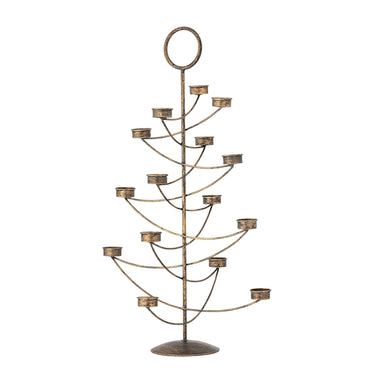 Bloomingville - Alani Fyrfadsstage, Guld, Jern - Ø40,5 × H70 cm