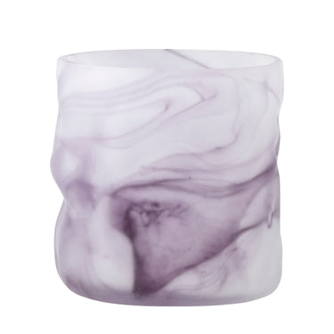Bloomingville - Moore Fyrfadsstage, Lilla, Glas - Ø10 × H10 cm