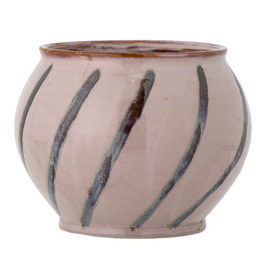Bloomingville - Iman Urtepotteskjuler, Rosa, Stentøj - Ø21 × H16 cm