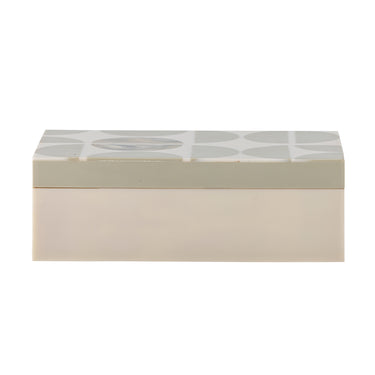 Bloomingville - Kabela Æske m/låg, Grå, Resin - L22,5 × H7,5 × B15 cm