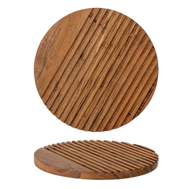 Bloomingville - Dotta Skærebræt, Brun, mangotræ - Ø25,5 × H1,5 cm