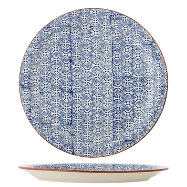Bloomingville - Karine Serveringsfad, Blå, Stentøj - Ø35 × H3 cm