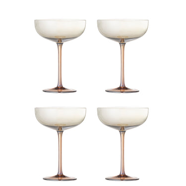Bloomingville - Aston Cocktailglas, bronze, Glas - Ø12 × H17 cm, sæt med 4