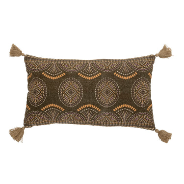 Bloomingville - Nesma Pude, Brun, Bomuld - L60 × B35 cm
