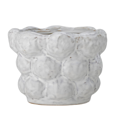 Bloomingville - Dieter Urtepotteskjuler, Hvid, Stentøj - Ø16 × H12 cm