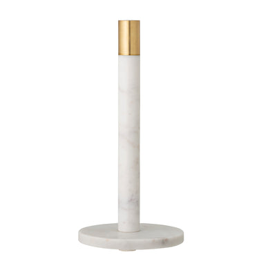 Bloomingville - Emira Køkkenrulleholder, Hvid, Marmor - Ø15 × H32 cm