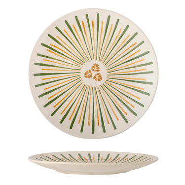 Bloomingville - Heikki Serveringsfad, Multifarvet, Stentøj - Ø35 × H4 cm
