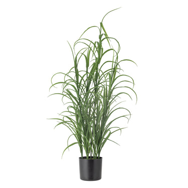 Bloomingville - Grass Plante, Grøn, Kunstige Blomster - H92 cm, pot Ø12 × H11 cm