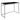 Vita - Skrivebord med sort ramme og sort bordplade 100x45x75 cm - Bolig og Haven