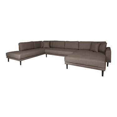 Lido U-Sofa Åben Ende fra House Nordic i brun - billede 2