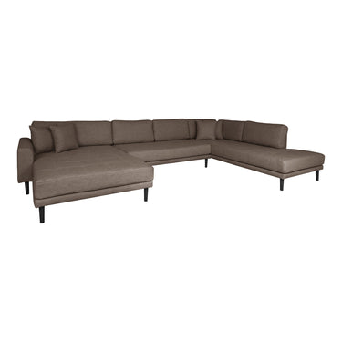 Lido U-Sofa Åben Ende fra House Nordic i brun - billede 2