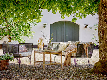 Bloomingville - Mundo Loungestol Metal Sort 72x87 cm 2 stk