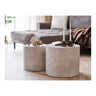 House Nordic Prague sofabord – Sæt af 2 – Rund, beige marmorlook – Ø38×H36 cm & Ø48×H40cm - Bolig og Haven