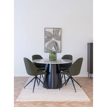 House Nordic - Brito Spisebord, Gråmarmor look, Ø120cmH:75cm