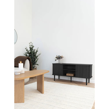 House Nordic - Nikko TV-bænk MDF/Fyr - Sort 113x40x52 cm