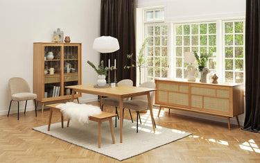 Creston Spisebordsstol, Sand Chenille, 48,5x57x83,5 cm, Sæt af 2
