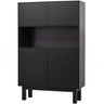FINCA BUFFET / BAR CABINET PINE DEEP BLACK [fsc]