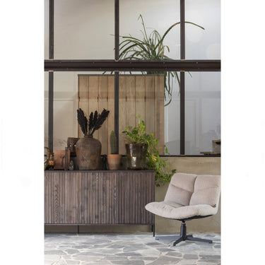 VINNY SWIVEL ARMCHAIR BOUCLE SAND