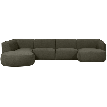 POLLY SOFA U-SHAPE LEFT WARM GREEN
