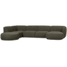 POLLY SOFA U-SHAPE LEFT WARM GREEN