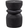 BIKKEL STOOL WOOD BLACK 40xO28CM
