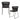 WINGS GARDEN CHAIR BLACK - SET OF 2