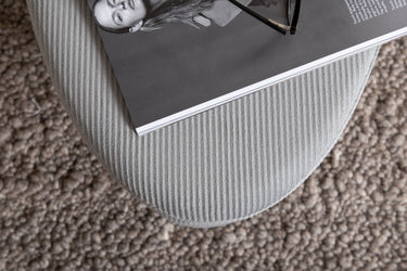Venture Home Otto puf – Grå manchester – 100×40×41 cm - Bolig og Haven