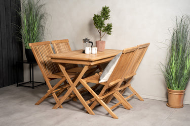 Venture Home - Kenya spisebord 120x70xH75 inkl. 4 Kenya stole - Teak - Bolig og Haven