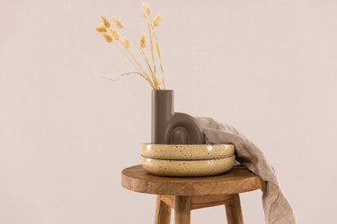 Vind - Taburet, natur teak, Ø33cm - Bolig og Haven