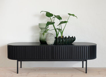 Siena TV-Bord, Sort Eg, 160x45x48 cm