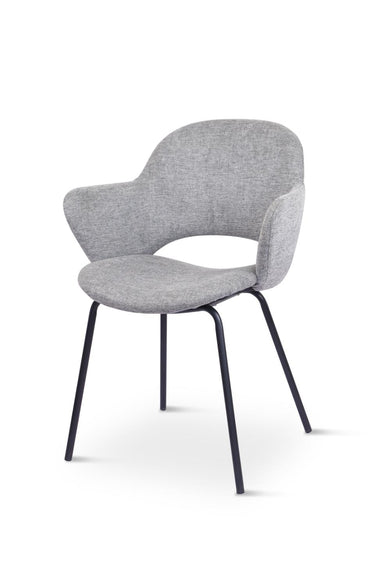 Rowley Spisebordsstol Grå, 58x58x82,5 cm, Sæt af 2