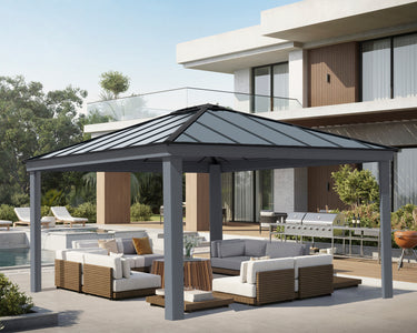 Canopia - Pavillon Dallas 4,2 x 4,8 meter antracitgrå Palram