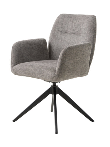 Roxana Spisebordsstol, Mellemgrå, 57,5x62x88 cm, Dreje & Vippe