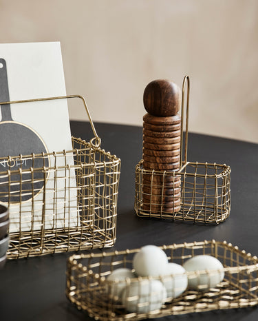 Nordal - RAS kværn i akacietræ – natur – Ø6 × H20 cm