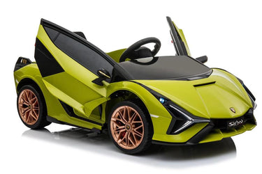 License - Lamborghini Sian, grøn, 4x30w motor, 12V/7Ah, fjenbetjening til forældre,